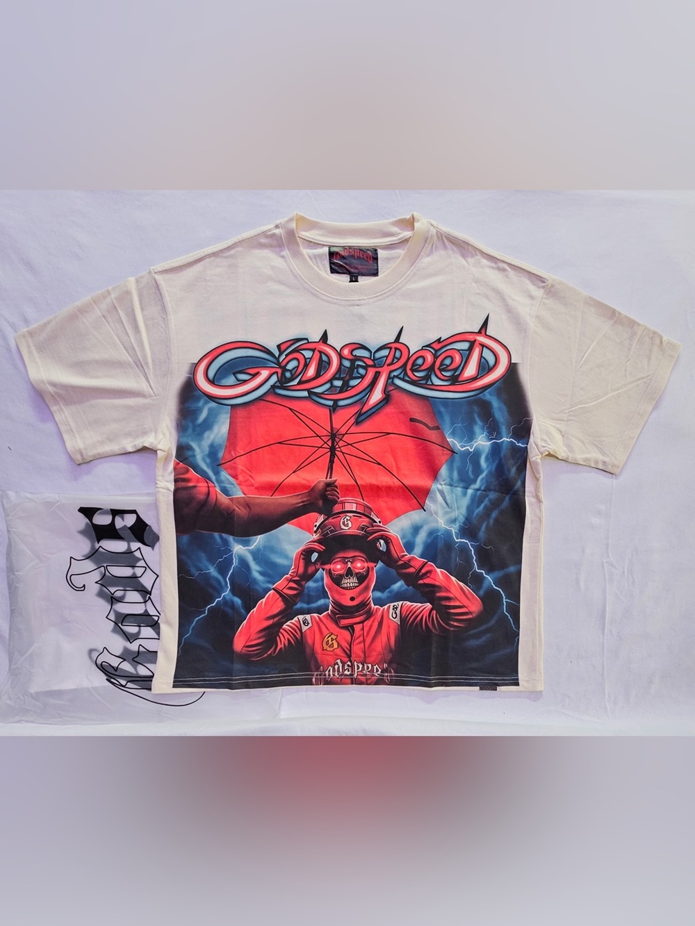 Godspeed Graphic Tee - Red & Cream Men’s Shirt